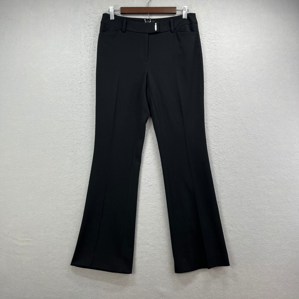 White House‎ Black Market Pants Womens 2S Black Stretch Flare Workwear Trousers